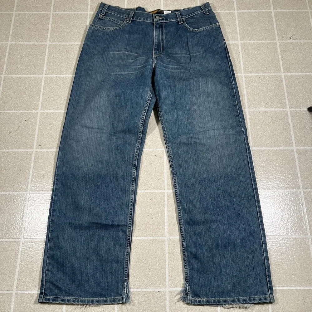 Levis Silvertab Low‎ and Loose Jeans Mens 36x34 Baggy Vintage Y2K Blue Med Wash - Picture 5 of 9